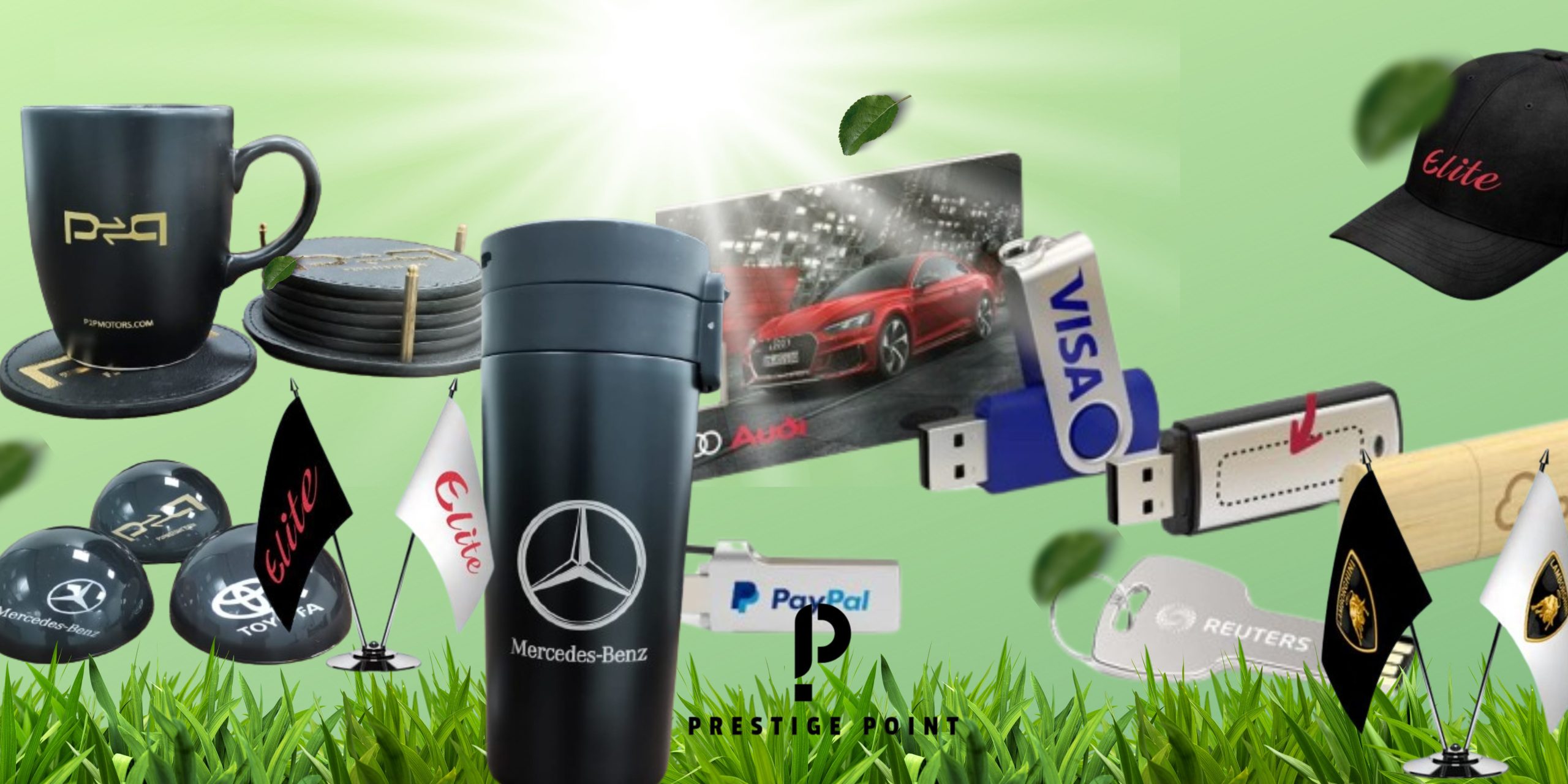 Green Elegant Natural Skincare Product Showcase Promotion Banner